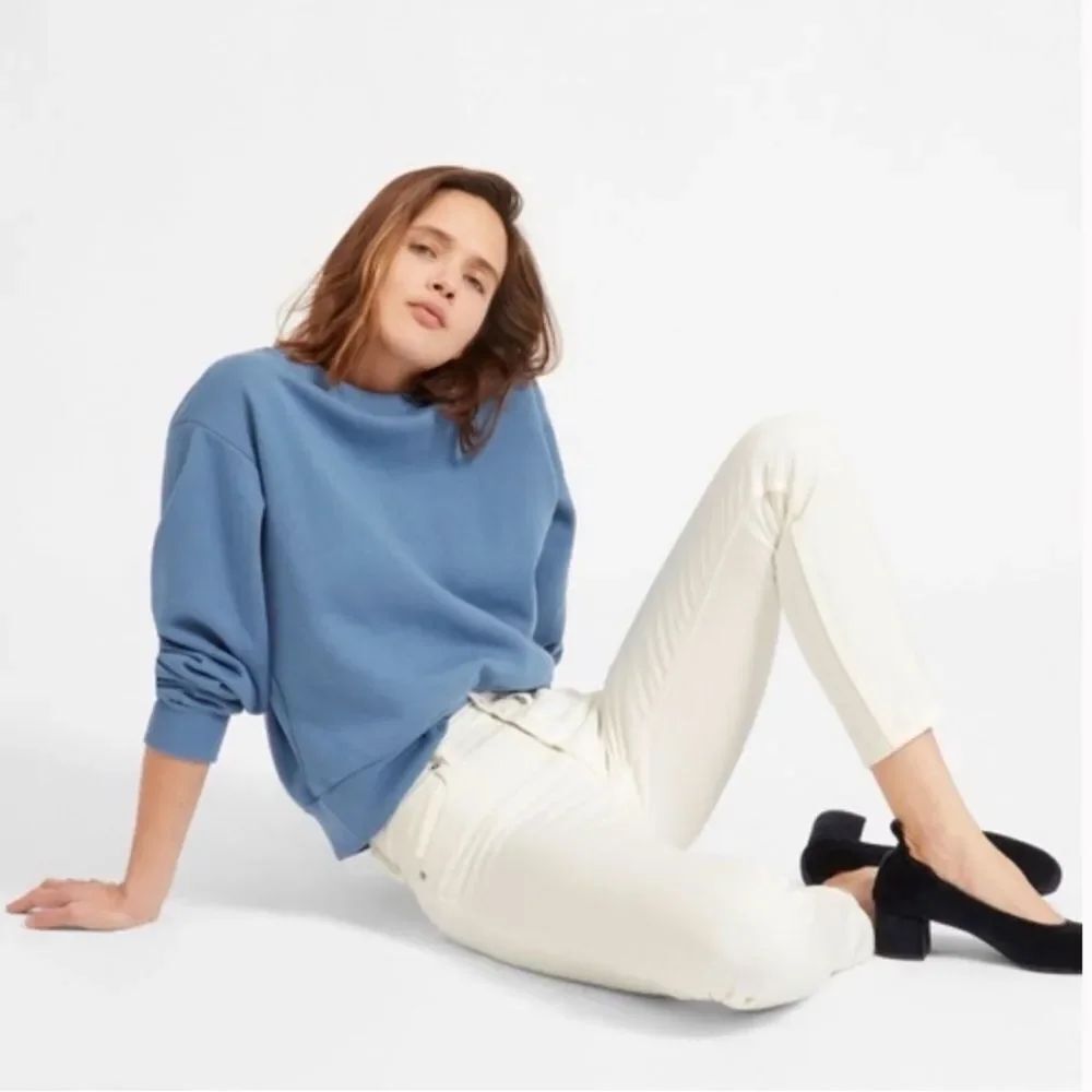 NWOT Classic Everlane White Stretch Mid Rise Ankle Jeans